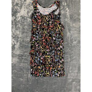Spense Womens Dress Size S Sleeveless Floral Multi Ruffled Layers